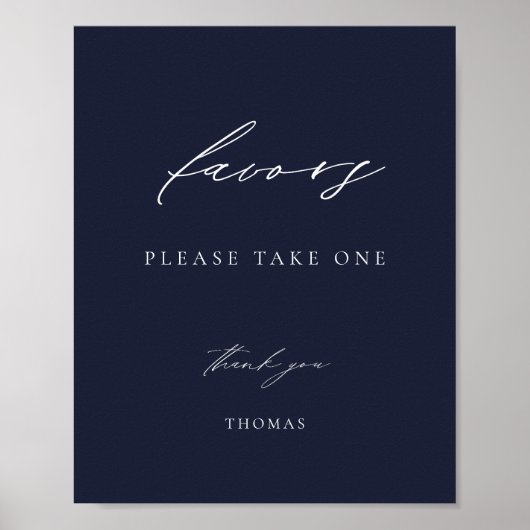 Navy Blue Favor Poster (Vorne)