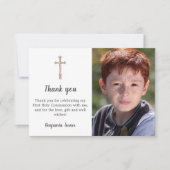 Navy Blue First Heilige Kommune Danke Karte (Vorderseite)
