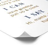 Navy Blue First Rodeo Milestone Poster - Western C (Ecke)