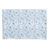 Navy Blue Floral Aesthetic Reversible Kissenbezug (Vorderseite-Links)