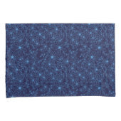 Navy Blue Floral Aesthetic Reversible Kissenbezug (Vorderseite-Rechts)