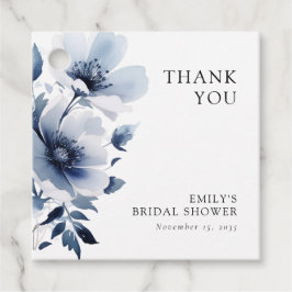 Navy Blue Floral Brautparty Geschenkanhänger