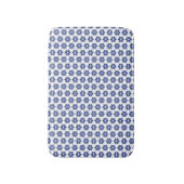 Navy Blue Floral Mosaik Badematte (Vorderseite Vertikal)