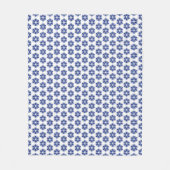 Navy Blue Floral Mosaik Fleecedecke (Vorderseite)