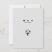 Navy Blue Floral Wedding Table Numbers (Rückseite)