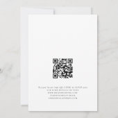 Navy Blue Florals Qr Code Wedding Abend Party I Einladung (Rückseite)