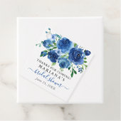 Navy Blue Flowers Brautparty Geschenkanhänger (Beispiel)