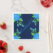 Navy Blue Flows Serviette (Beispiel)