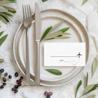Navy Blue Flugzeug Heart Travel Hochzeit in Urlaub