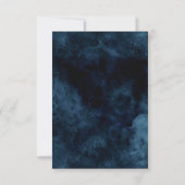Navy Blue Foil Agate Hochzeit Probe Dinner Einladung (Rückseite)