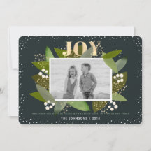 Navy Blue Folies Weihnachtsfotokarte