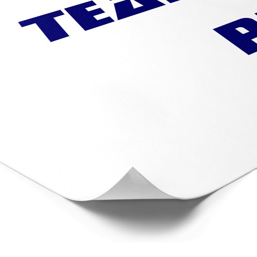 Navy Blue Football Helm Poster (Ecke)