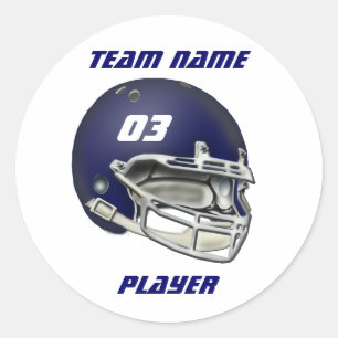 Navy Blue Football Helm Sticker