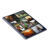 Navy Blue Foto Collage HorCustom Notizblock (Rechte Seite)