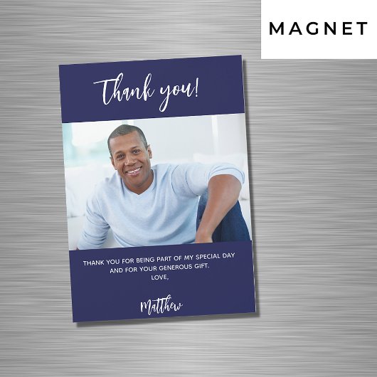 Navy-Blue-Foto danke Magnet