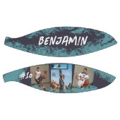 Navy & Blue Foto Personalisiert Basketball (Panele)