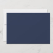 Navy Blue Frame Flat Note Card Mitteilungskarte (Rückseite)