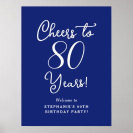 Navy Blue freut sich auf 80 Jahre Geburtstagszeich Poster