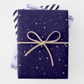 Navy Blue Frohe Weihnachts Mix Geschenkpapier Set (Beispiel)