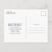 Navy Blue Funny Foto Wedding Save the Dates Ankündigungspostkarte (Rückseite)