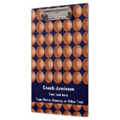 Navy Blue für Basketball Coach, Name, vielen Dank Klemmbrett (Links)