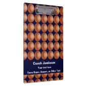 Navy Blue für Basketball Coach, Name, vielen Dank Klemmbrett (Rechts)