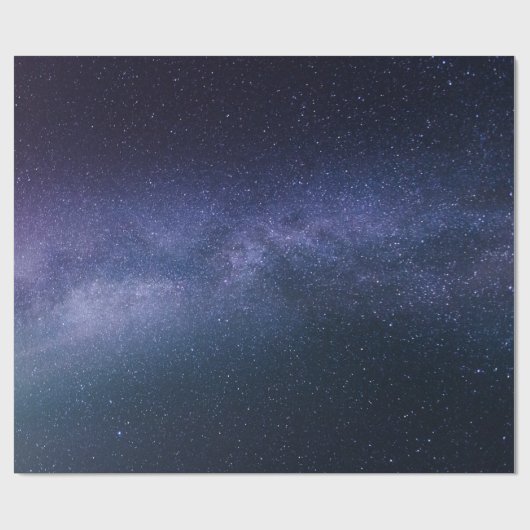Navy Blue Galaxy Starry Night Stars Geschenkpapier (Flach)