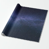 Navy Blue Galaxy Starry Night Stars Geschenkpapier (Ungerollt)