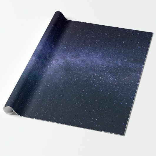 Navy Blue Galaxy Starry Night Stars Geschenkpapier (Ungerollt)