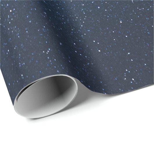 Navy Blue Galaxy Starry Night Stars Geschenkpapier (Rolleneckpunkt)