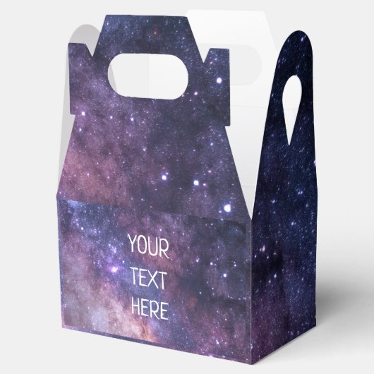 Navy Blue Galaxy Starry Night Stars Modern Geschenkschachtel (Geöffnet)