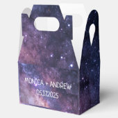 Navy Blue Galaxy Starry Night Stars Modern Geschenkschachtel (Geöffnet)