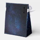 Navy Blue Galaxy Starry Night Stars Moderne Gunst Geschenkschachtel (Rückseite)