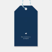 Navy Blue, Gedenkkapelle, Beerdigungsservice-Tag Geschenkanhänger (Rückseite)
