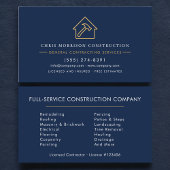 Navy Blue General Contractor Visitenkarte