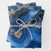 Navy Blue Geode Slice with Gold Veins Geschenkpapier Set (Beispiel)