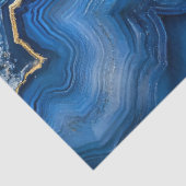 Navy Blue Geode Slide mit Gold Veins Seidenpapier (Ausschnitt)
