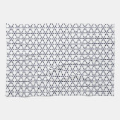 Navy Blue Geometric Pattern on White Geschirrtuch (Horizontal)