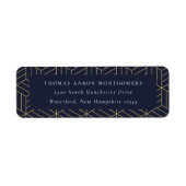 Navy Blue Geometric Patternadresse (Vorne)
