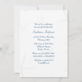 Navy Blue Geschenkboxen Brautparty Einladung (Rückseite)