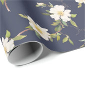 Navy Blue Geschenkpapier (Rolleneckpunkt)