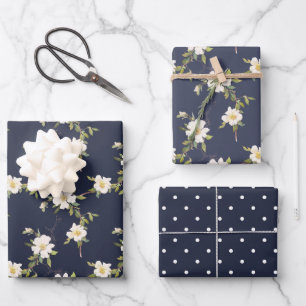 Navy Blue Geschenkpapier Set