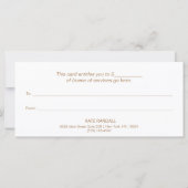 Navy Blue Gift Certificate (Rückseite)