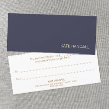 Navy Blue Gift Certificate