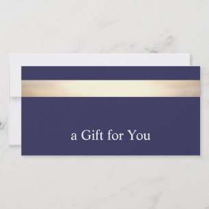 Navy Blue Gift Certificate Dankeskarte