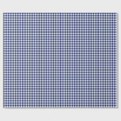 Navy-Blue-Gingham-Karomuster Geschenkpapier (Flach)