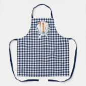 Navy Blue Gingham Küchenutensilien Backen Schürze (Vorderseite)