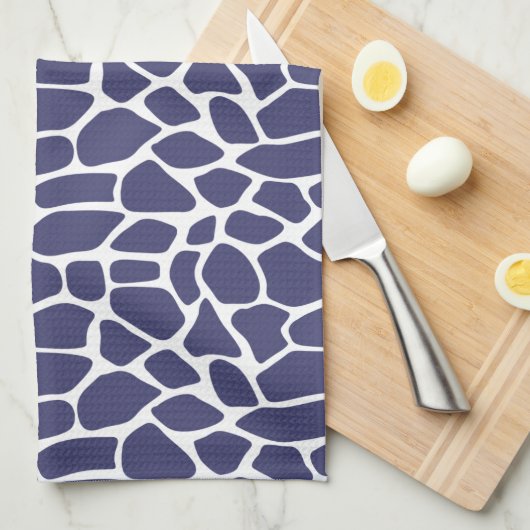 Navy Blue Giraffe Muster Geschirrtuch (Viertel Falte)
