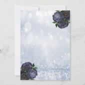 Navy Blue Girl Dress Glitzer Bokeh Sweet 16 Einladung (Rückseite)