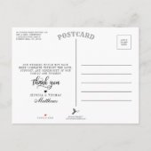 Navy Blue & Glam Silver Confetti Wedding Vielen Da Ankündigungspostkarte (Rückseite)